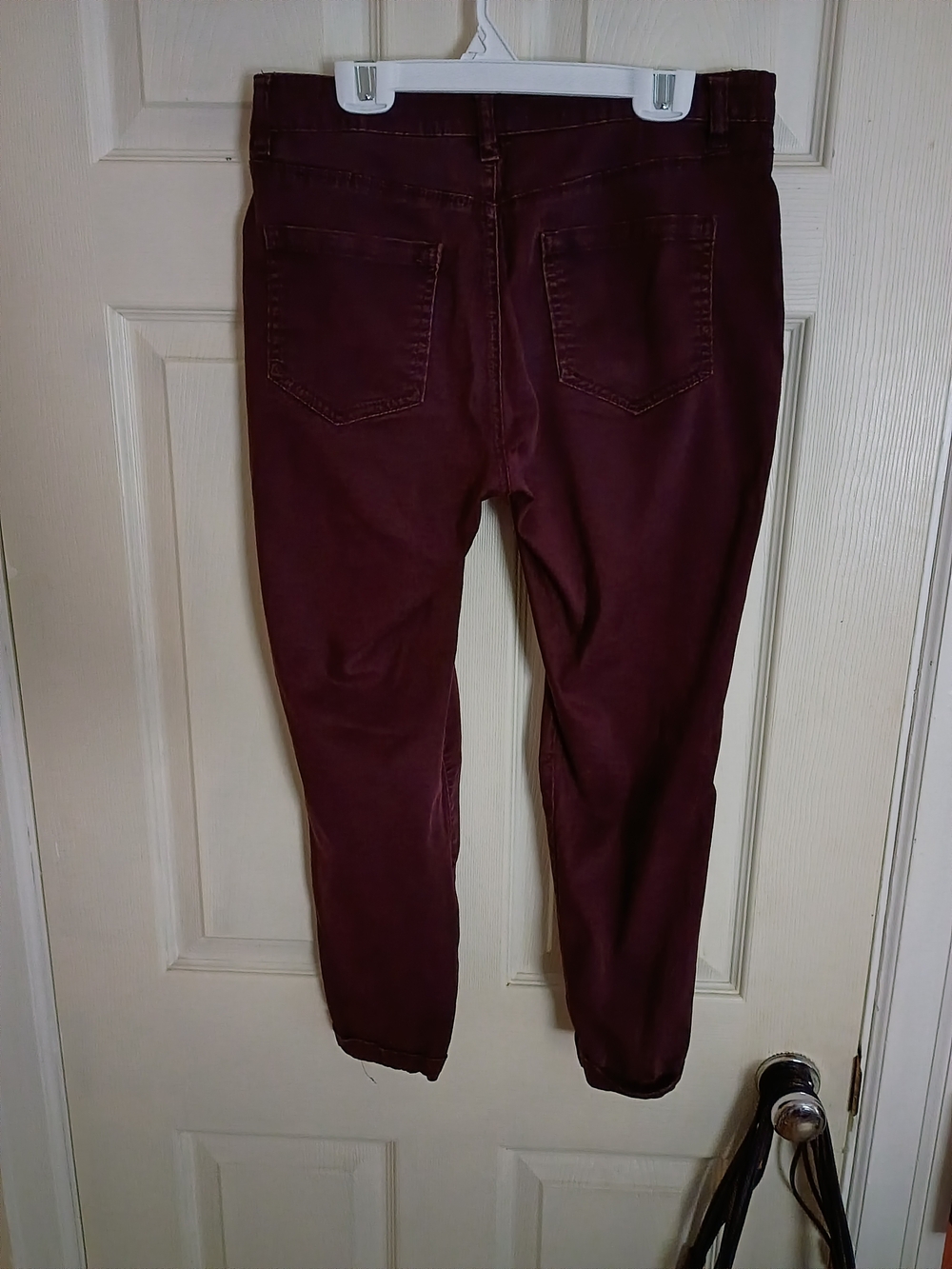 Buffalo David Bitton Slim Jeans in Deep Burgundy - Picture 4 of 6